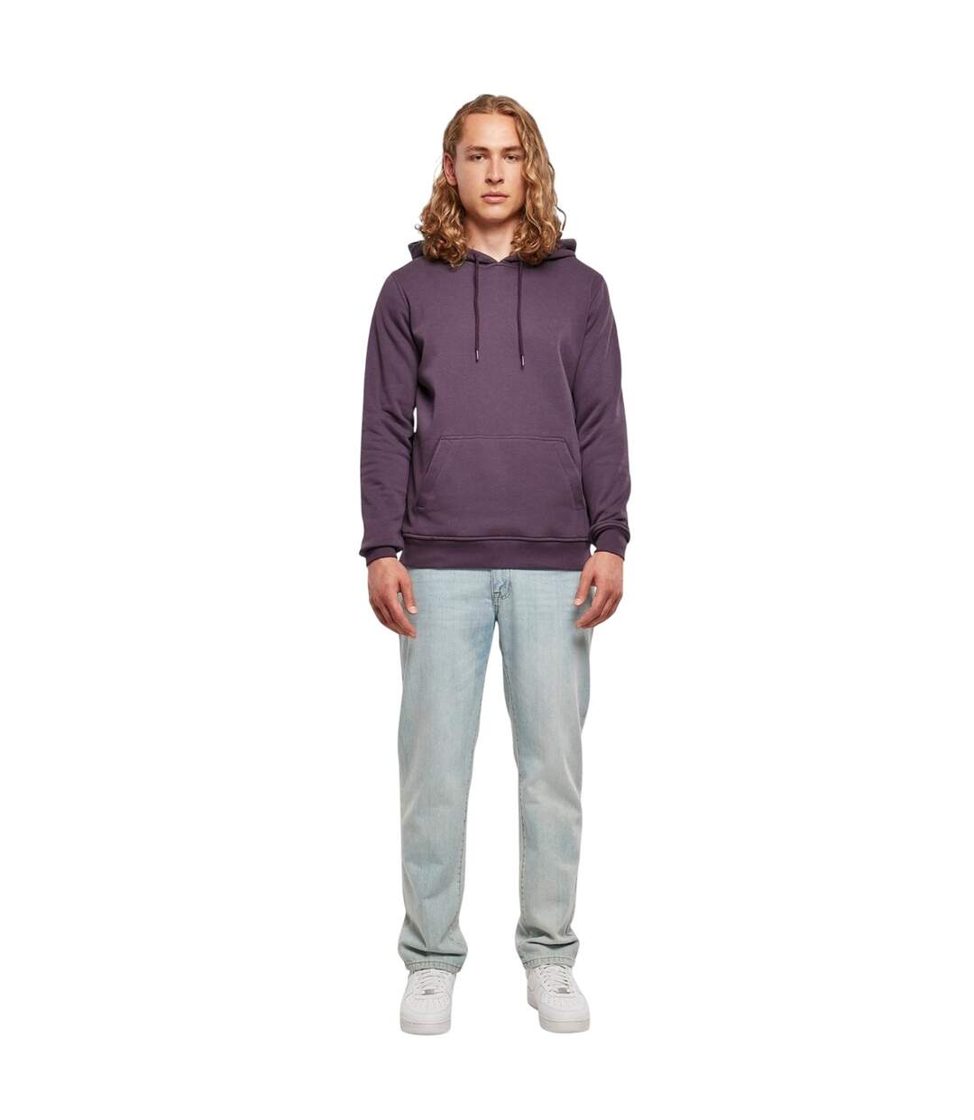 Sweat À Capuche Homme Violet Foncé Build Your Brand-1