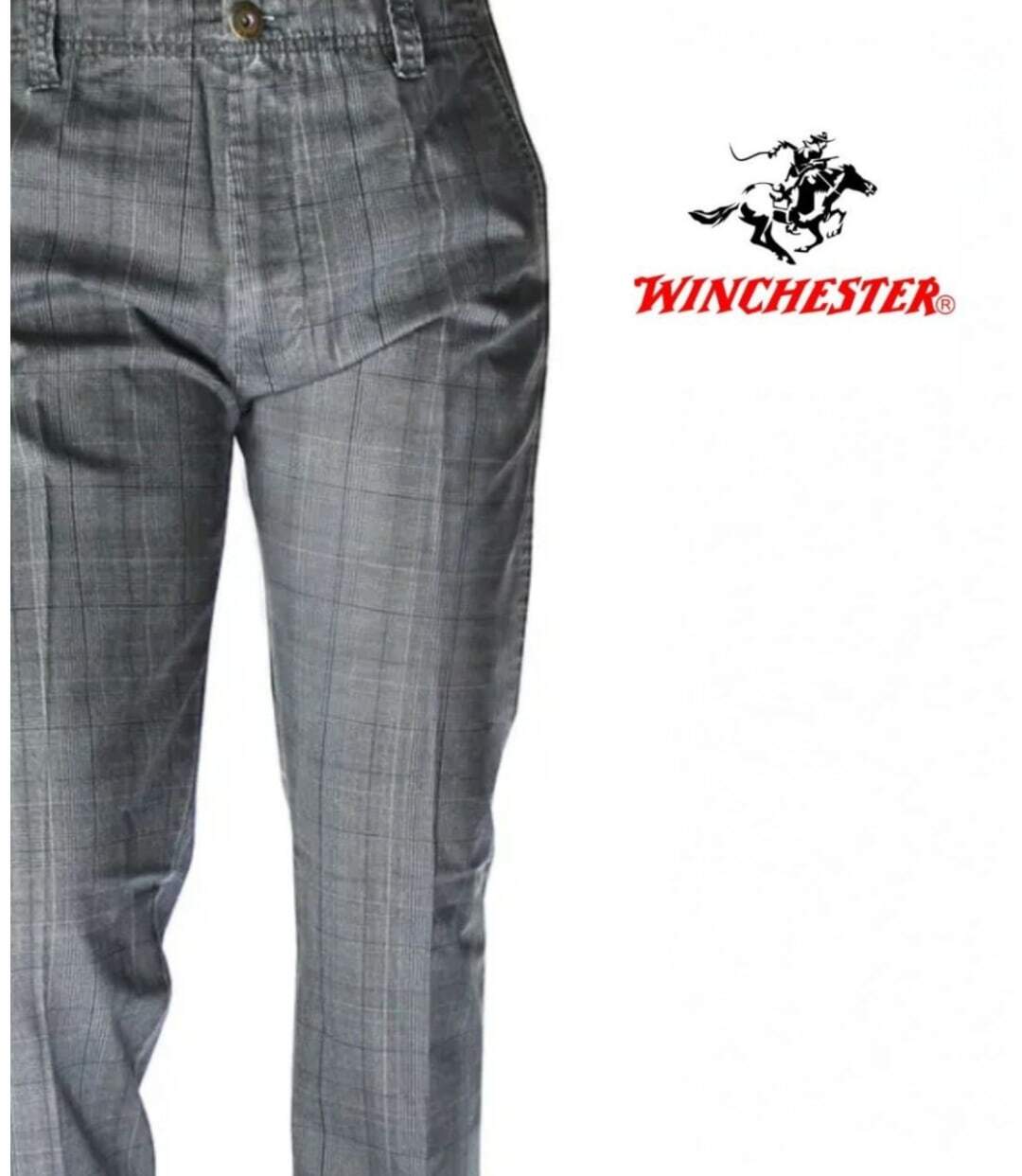 WINCHESTER WARD2G — Pantalon à carreaux gris : élégance habillée et coupe droite-4