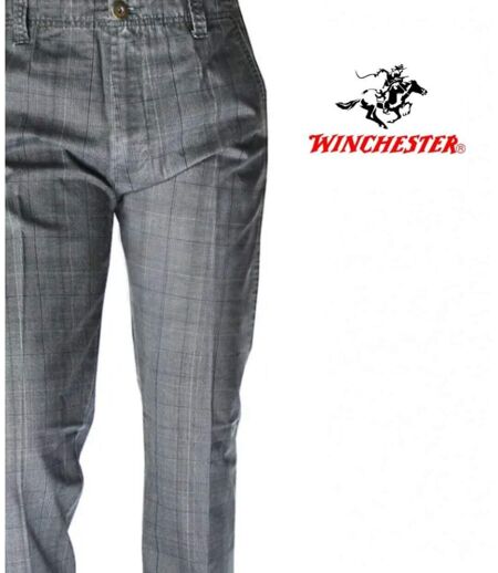 WINCHESTER WARD2G — Pantalon à carreaux gris : élégance habillée et coupe droite