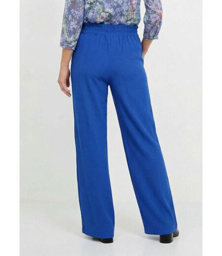 Pantalon vert large taille élastiquée maille relief