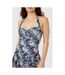 Debenhams Womens/Ladies Floral Skirted One Piece Bathing Suit (Navy) - UTDH5821