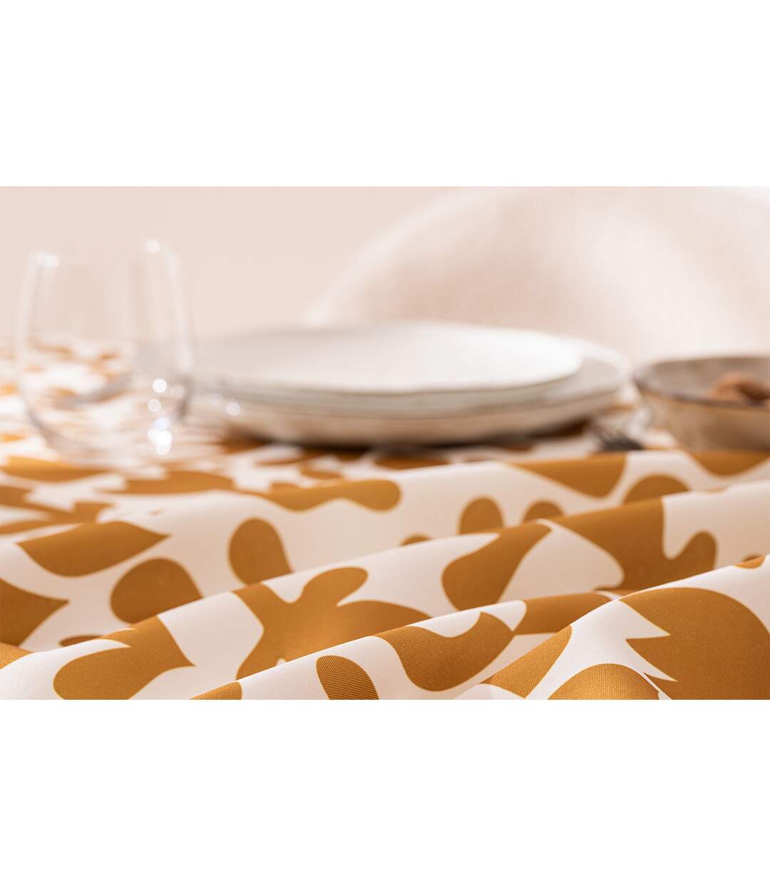 Nappe Antitache Imprimé Jolan 140x240cm Ocre-5