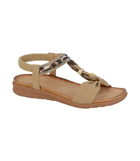 Sandales Motif/style Paré De Bijoux Femme Beige Cipriata