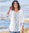 Splývavá krepová tunika v boho stylu Atlas For Men
