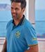 Pack of 2 Men's Jersey Polo Shirts - Blue Yellow 