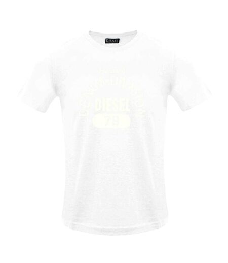 T-shirt Motif/style Logo Property Of Denim Division Homme Blanc Diesel