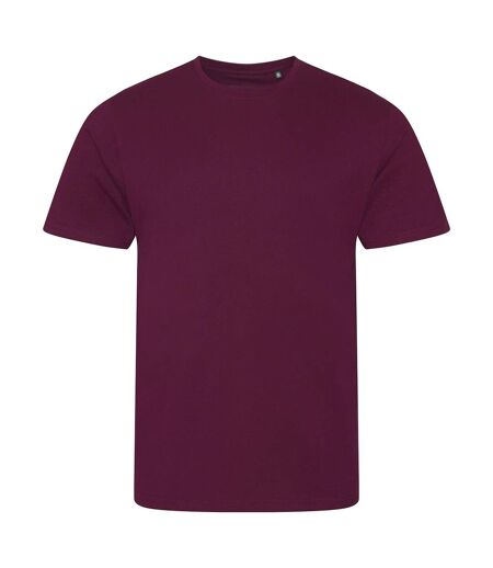 Mens cascade ecologie organic t-shirt burgundy Awdis