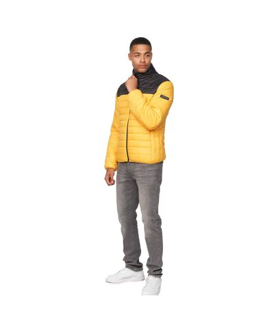 Mens Presnell High-neck Jacket Yellow Crosshatch