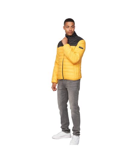 Mens Presnell High-neck Jacket Yellow Crosshatch