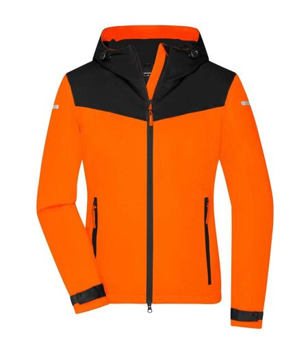 Veste Tous Les Temps Femme Orange Néon Noir James And Nicholson