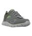 Mens Track Syntac Leather Trainers Charcoal Skechers-1