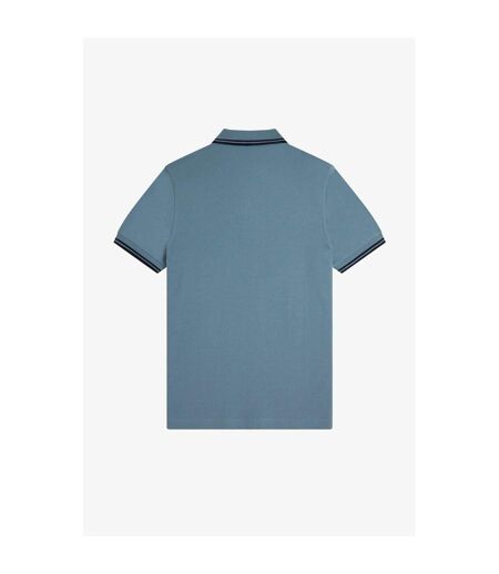 Mens Twin Tip Polo Shirt Blueberry Fred Perry