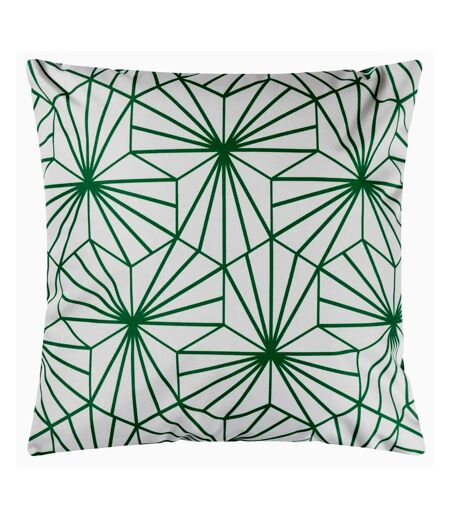 Furn Hexa Geometric Outdoor Cushion Cover (Green/White) (43cm x 43cm) - UTRV3138