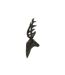 Trophée Mural Déco Tête de Cerf 57cm Noir