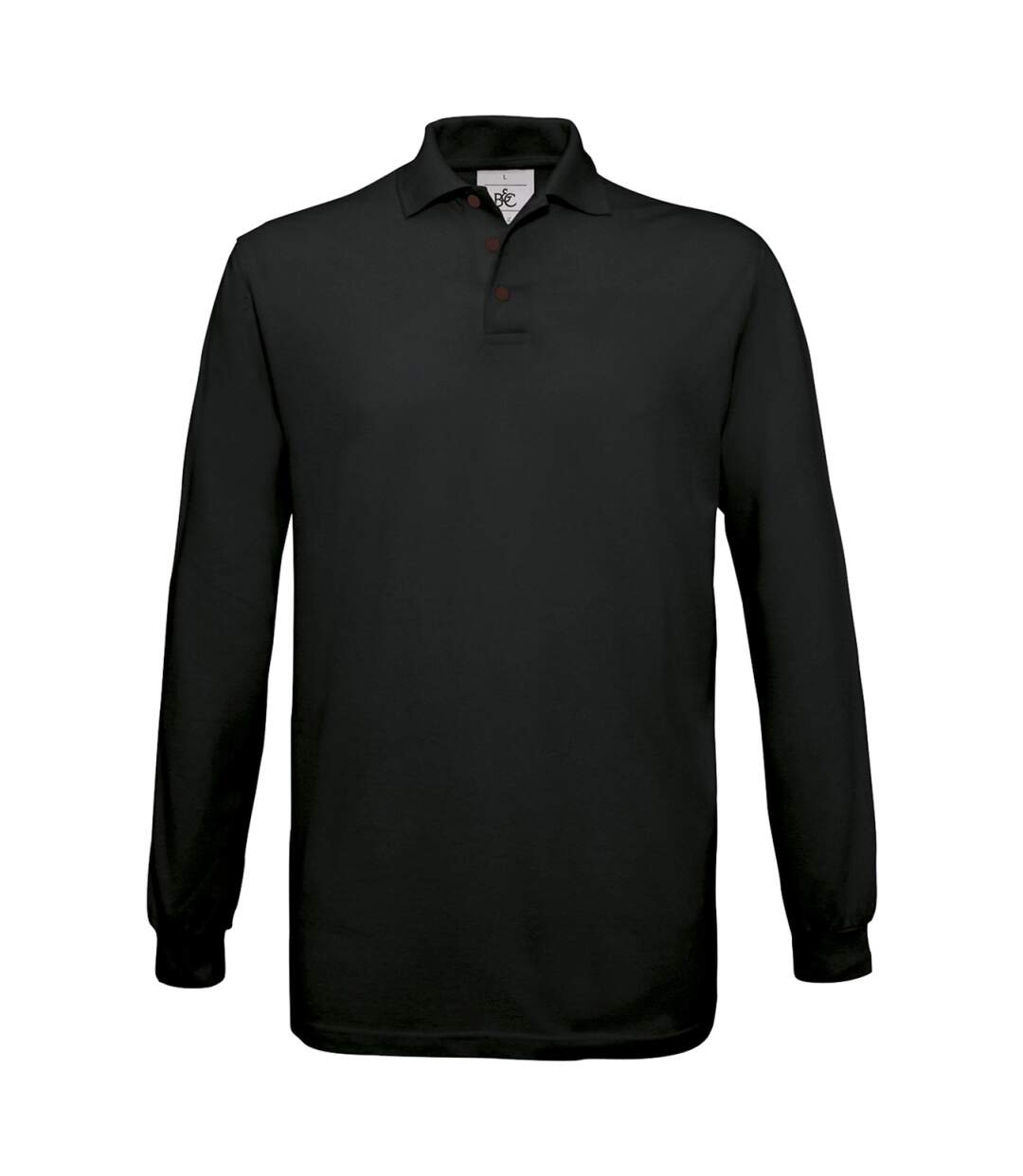 Polo homme manches longues - PU414 - noir