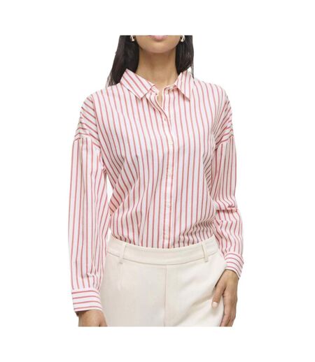 Chemise blanc/rouge femme vila sereen