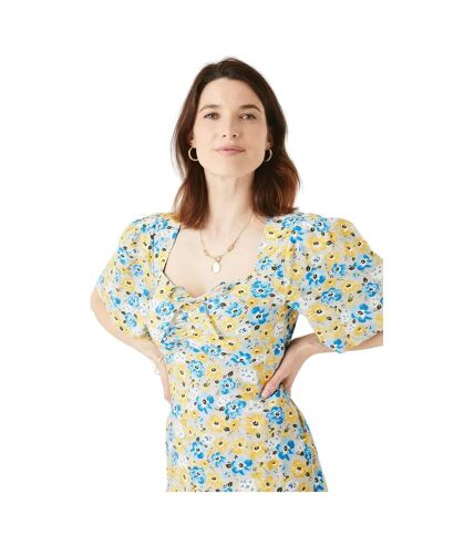 Robe mi-longue femme jaune Maine