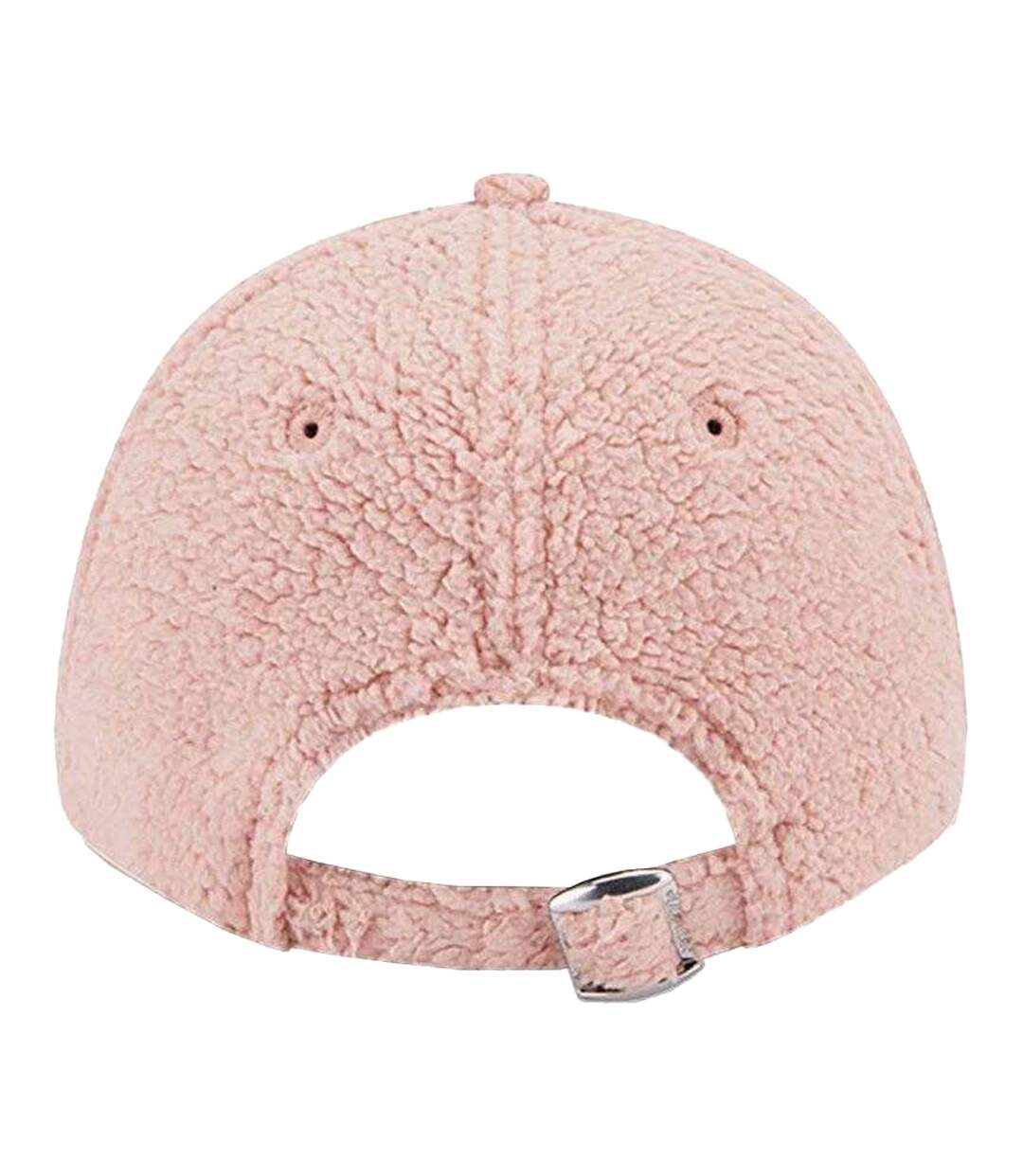 Womens/ladies 9forty Los Angeles Dodgers Teddy Fleece Baseball Cap Pink New Era-2