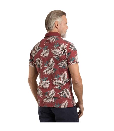 Mens sarat printed polo shirt paprika Weird Fish