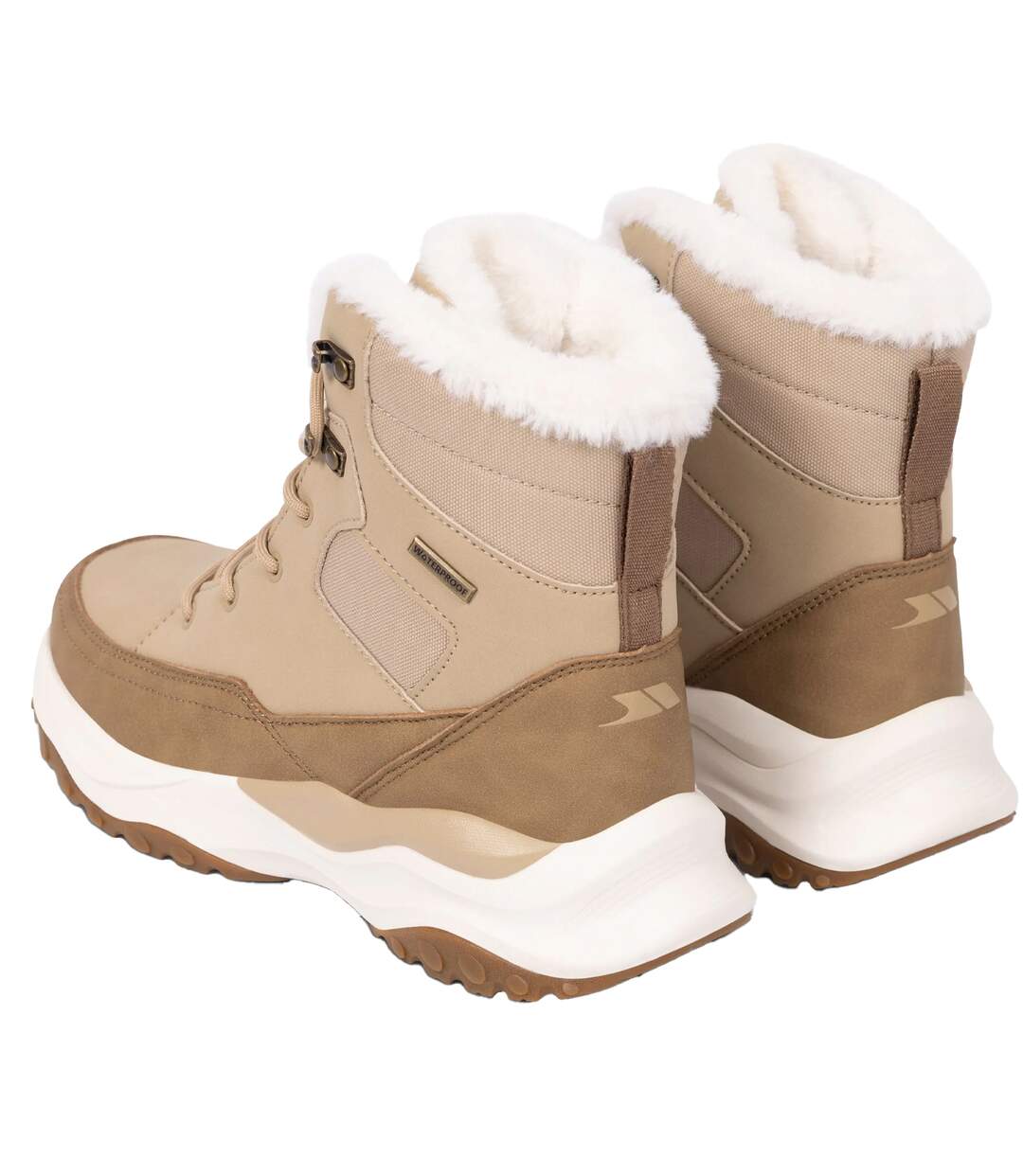 Womens/ladies Nadine Snow Boots Ecru Trespass-2