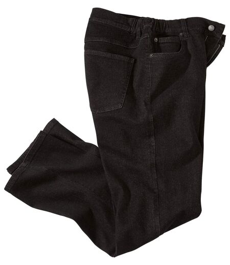 Men's Black Regular-Fit Jeans