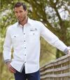 Men's White Poplin Shirt  Atlas For Men