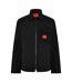 Mens Logo Cotton Overshirt Black Hugo-1