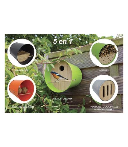 Abri pour oiseaux et insectes 5 en 1 Garden Life Box