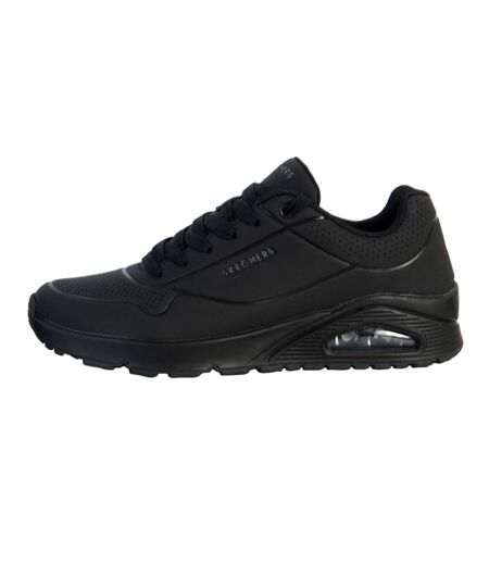 Mens Uno Synthetic Leather Trainers White Skechers