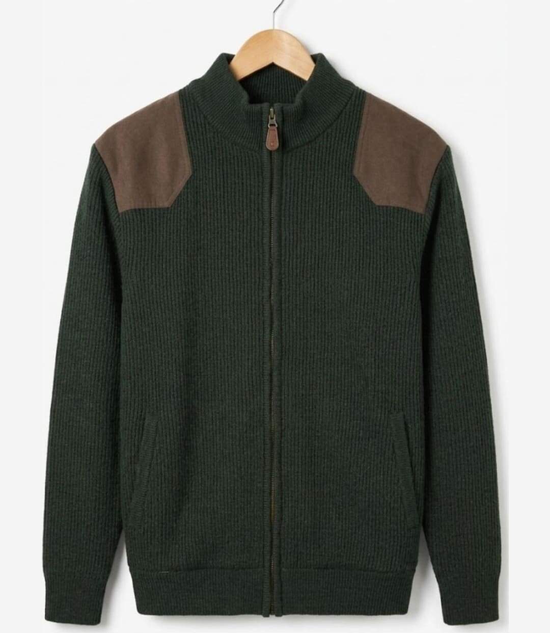 LEDERTYS EMPIEC — Veste zippée doublée polaire kaki : isolation thermique et renforts toile-2