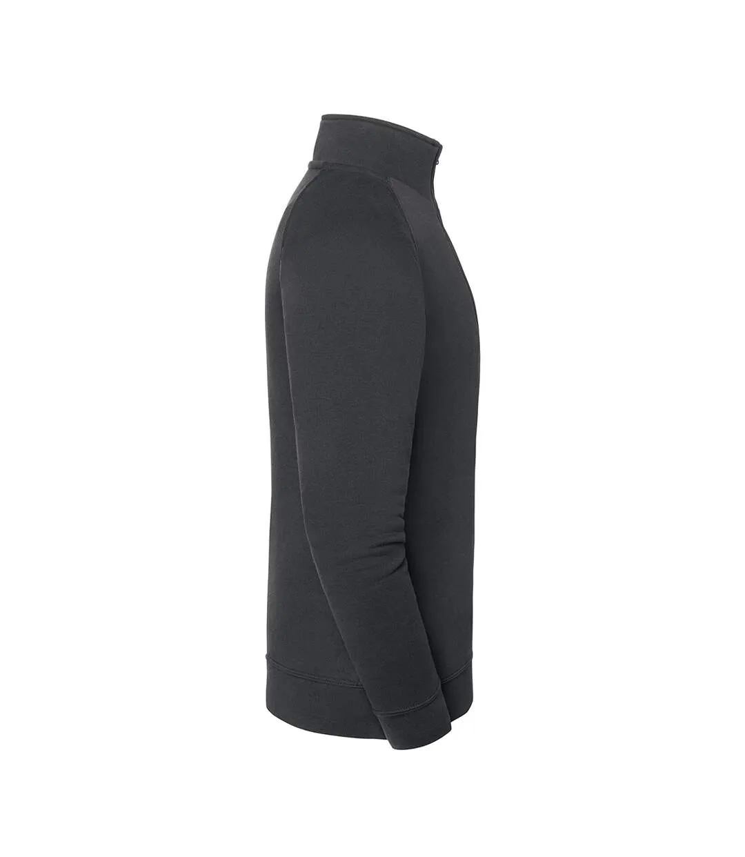 Sweat Uni À Col Montant Zippé Iconic Premium Homme Anthracite Fruit Of The Loom-4