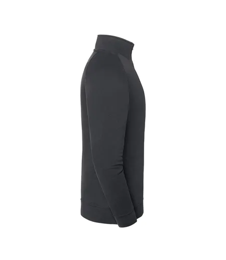 Sweat Uni À Col Montant Zippé Iconic Premium Homme Anthracite Fruit Of The Loom