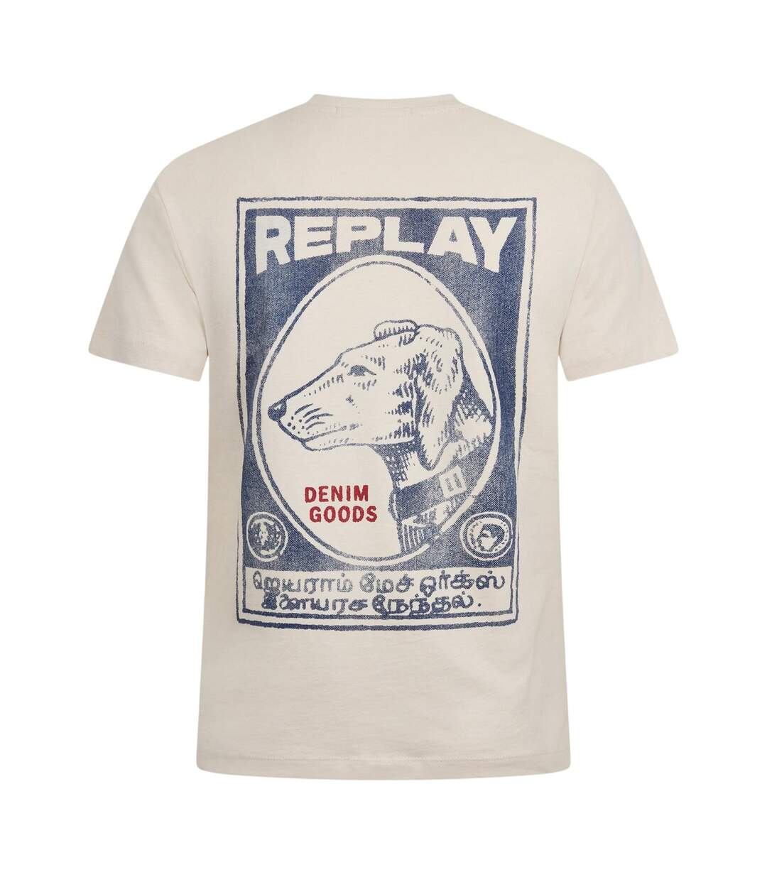 T-shirt Motif/style Chien Homme Blanc Replay-2