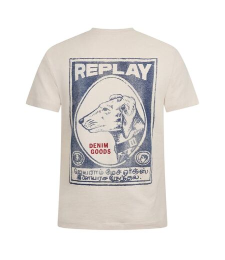 T-shirt Motif/style Chien Homme Blanc Replay