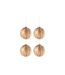 Lot de 4 Boules de Noël Taches Keri 12cm Marron-1