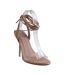 Womens/ladies Clear High Heel Sandals Nude Chic-1