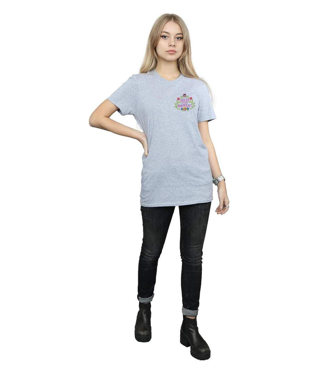 Disney - T-shirt COCO SEIZE YOUR MOMENT - Femme (Gris chiné) - UTBI16413-4