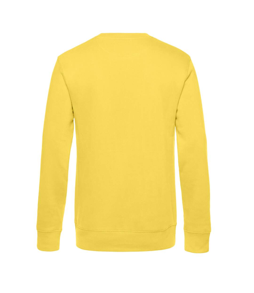 Mens king crew neck sweater yellow fizz B&C