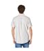 Mens stripe oxford short-sleeved shirt tan Maine-2