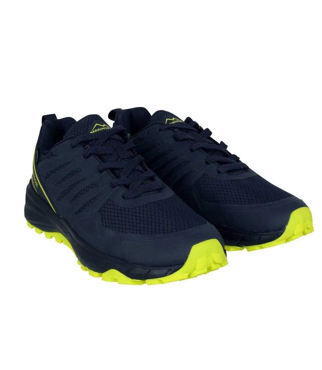 Baskets Caracal Homme Bleu Marine Jaune Fluo Karrimor-1