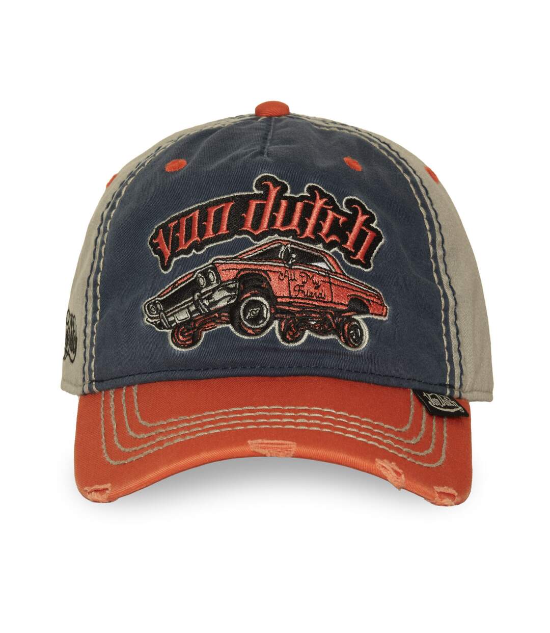 Casquette baseball avec broderie et effet usé Retro Muscle Vondutch-2