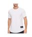 T-Shirt blanc homme calvin klein jeans badge turn up sleeve - l-1