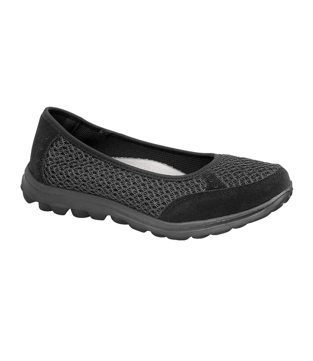 Boulevard Womens/Ladies Slip On Memory Foam Shoes (Black) - UTDF1338-1