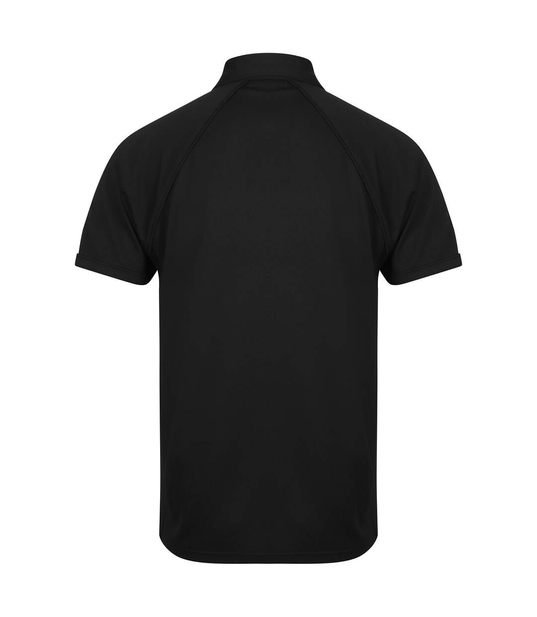Finden & Hales Mens Piped Performance Sports Polo Shirt (Black/Black)