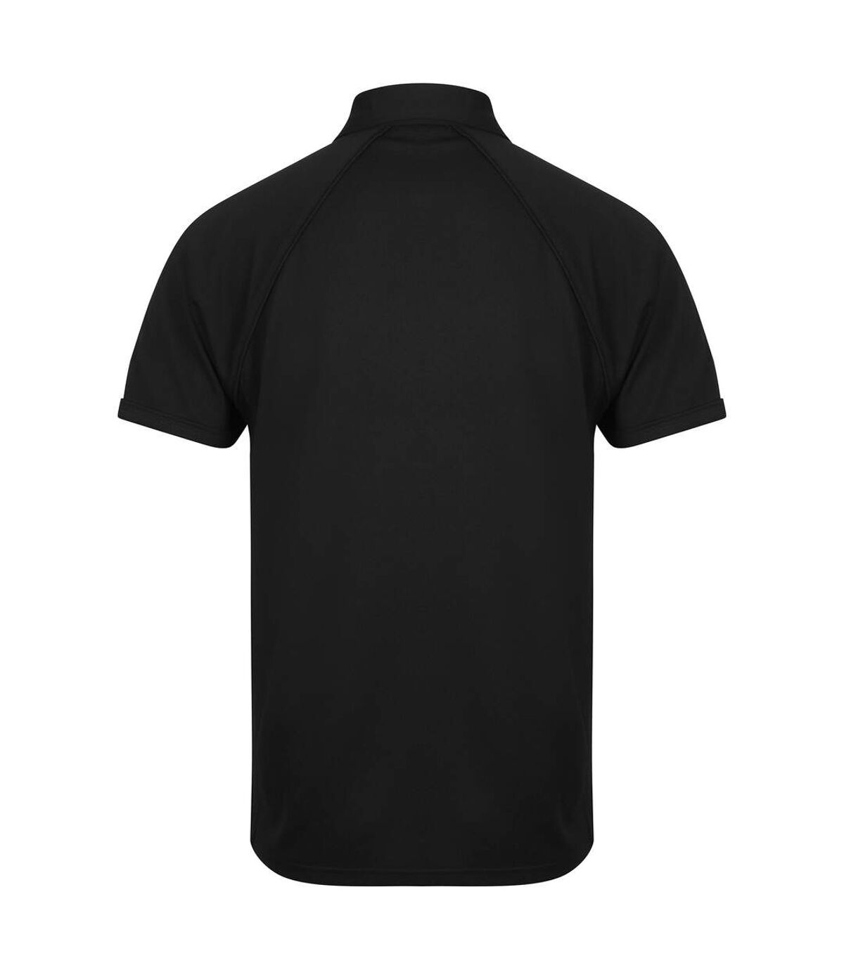 Finden & Hales Mens Piped Performance Sports Polo Shirt (Black/Black)