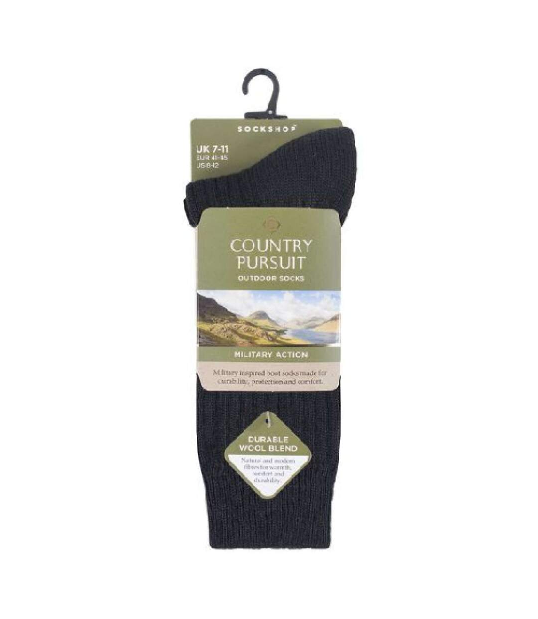 1 Pack Mens Wool Military Action Army Style Walking Socks-2