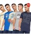 T-shirts Sneepy Homme Bleu Marine Vert De Gris Gris Bleu Blanc Cassé Crosshatch-2
