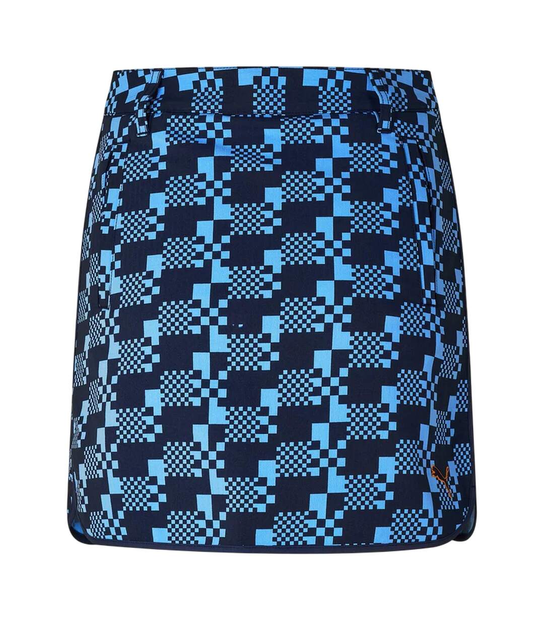 Womens/ladies Houndstooth Golf Skort Purple Puma-2