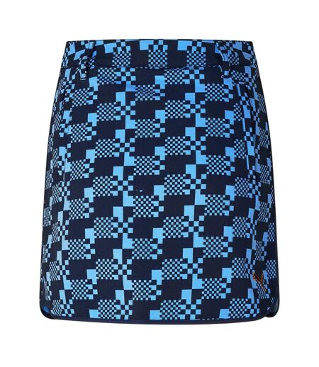 Womens/ladies Houndstooth Golf Skort Purple Puma