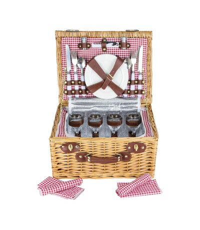 Panier de pique-nique en osier avec vaisselle Garden